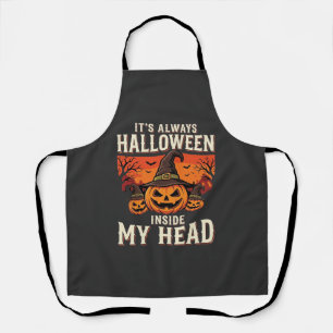 Altijd Halloween Pompoen Heks Ontwerp_1 Schort