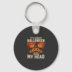 Altijd Halloween Pompoen Heks Ontwerp_1 Sleutelhanger