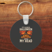 Altijd Halloween Pompoen Heks Ontwerp_1 Sleutelhanger (Voorkant)