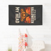 Altijd Halloween Pompoen Heks Ontwerp_1 Spandoek (Insitu)