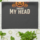 Altijd Halloween Pompoen Heks Ontwerp_1 Theedoek (Gevouwen)