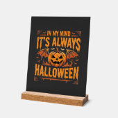 Altijd Halloween Pompoen Vleermuis Vector Ontwerp_ Acryl Bord (Hoek)