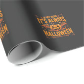 Altijd Halloween Pompoen Vleermuis Vector Ontwerp_ Cadeaupapier (Rol Hoek)