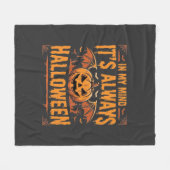Altijd Halloween Pompoen Vleermuis Vector Ontwerp_ Fleece Deken (Voorkant (Horizontaal))