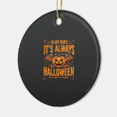 Altijd Halloween Pompoen Vleermuis Vector Ontwerp_ Keramisch Ornament (Links)