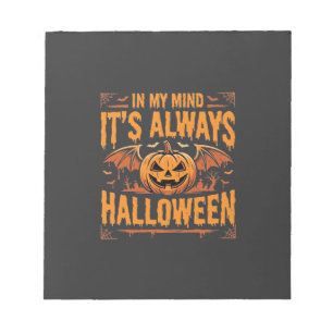 Altijd Halloween Pompoen Vleermuis Vector Ontwerp_ Notitieblok