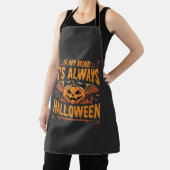 Altijd Halloween Pompoen Vleermuis Vector Ontwerp_ Schort (Insitu)
