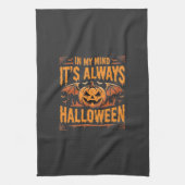 Altijd Halloween Pompoen Vleermuis Vector Ontwerp_ Theedoek (Verticaal)