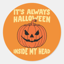 Altijd Halloween Pumpkin Head Sticker