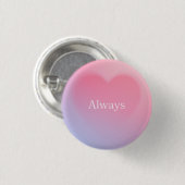 Altijd hart ronde button 3,2 cm (Voorkant /achterkant)