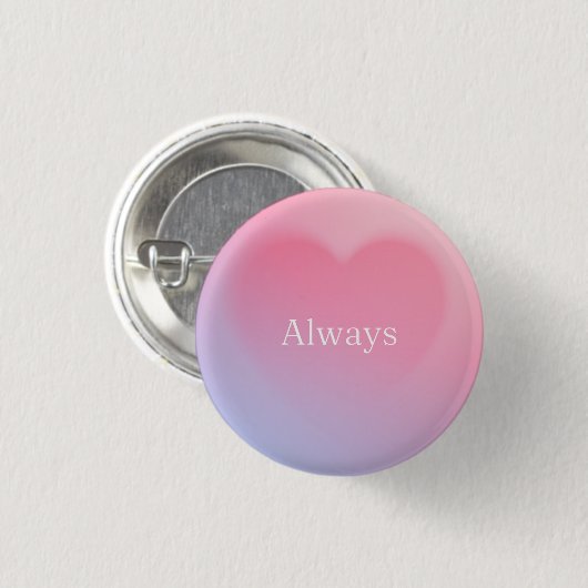 Altijd hart ronde button 3,2 cm (Voorkant /achterkant)