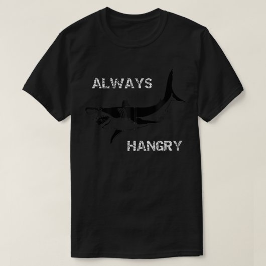 Altijd Hboos Funny Hungry Shark Zip T-shirt (Design voorkant)