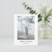 Altijd herdacht aangepaste trouwfotoansichtkaart briefkaart (Staand voorkant)