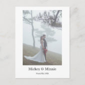 Altijd herdacht aangepaste trouwfotoansichtkaart briefkaart (Voorkant)