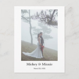 Altijd Herdacht Huwelijksfoto Ansichtkaart Briefkaart