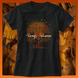 Altijd Herfst Hart Boom Volwassene T-shirt