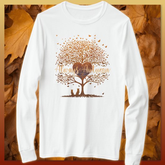 Altijd Herfst Hart Boom Volwassene T-shirt