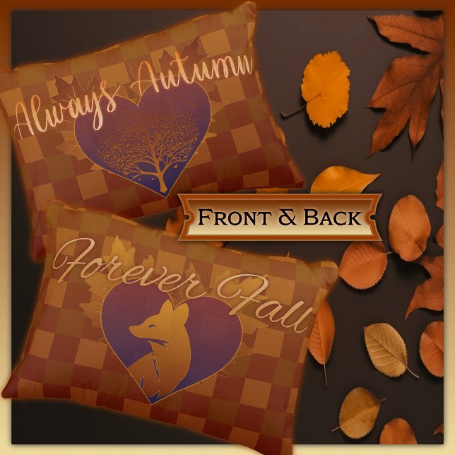 Altijd herfst, voor altijd Herfst Fox en Tree Accent Kussen (Creator heeft geüpload)