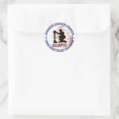 Altijd herinneren.png ronde sticker (Tas)