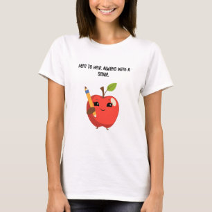 Altijd Hier Om Te Helpen Met Een Glimlach Onderwij T-shirt
