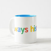 Altijd historiseren tweekleurige koffiemok (Voorkant links)