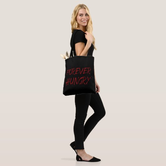 altijd hongerig gezegde tote bag (Op model)