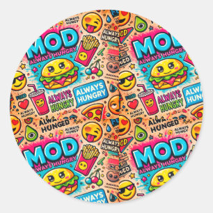 Altijd hongerige Sticker - leuk en eigenzinnig ont