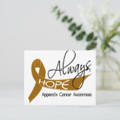 Altijd hoop appendix kanker briefkaart (Staand voorkant)