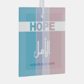 Altijd hoop hebben glas ornament (Voorkant Rechts)