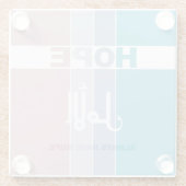 Altijd hoop hebben glazen onderzetter (Achterkant)