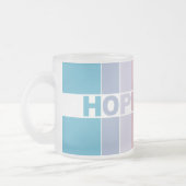 Altijd hoop hebben matglas koffiemok (Links)