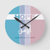 Altijd hoop hebben vierkante klok (Voorkant)