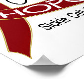 Altijd hopen op een zieke celziekte poster (Hoek)