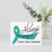 Altijd hopen op eierstokkanker briefkaart (Staand voorkant)