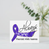 Altijd hopen op reumatoïde artritis briefkaart (Staand voorkant)