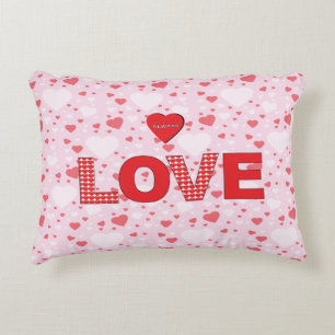 Altijd houden van de Birthday van Red Hearts Valen Accent Kussen