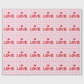 Altijd houden van rode harten Valentijnsdag Birthd Cadeaupapier (Vlak)