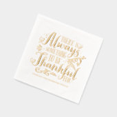 Altijd iets om dankbaar te zijn voor Thanksgiving Folie Servetten (Links)