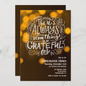 Altijd iets om dankbaar te zijn voor Thanksgiving Kaart (Voorkant / Achterkant)