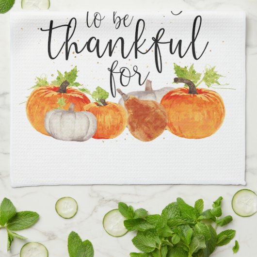 Altijd iets om dankbaar te zijn voor theedoek (Gevouwen)