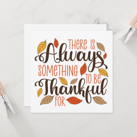 Altijd iets om dankbaar voor te zijn kaart (Voorkant / Achterkant in situ)