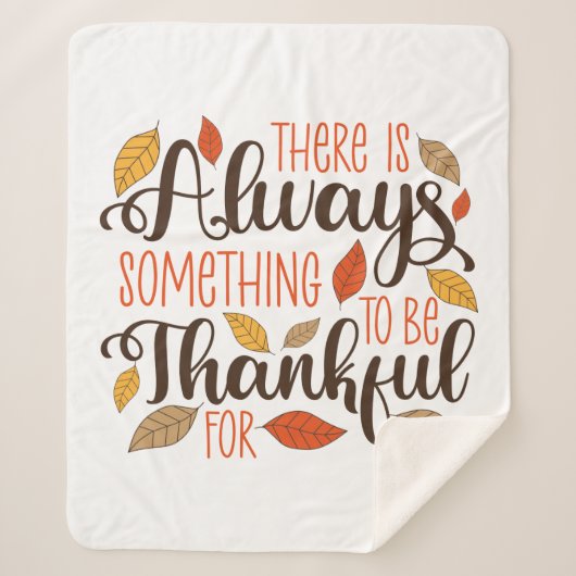 Altijd iets om dankbaar voor te zijn sherpa deken (Voorkant)