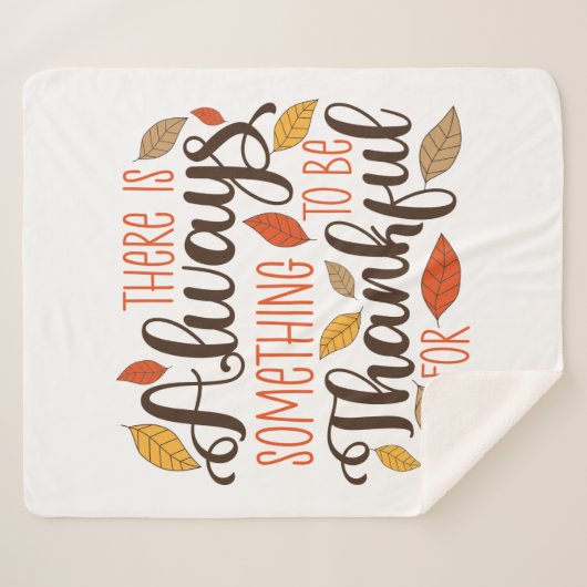 Altijd iets om dankbaar voor te zijn sherpa deken (Voorkant (horizontaal))