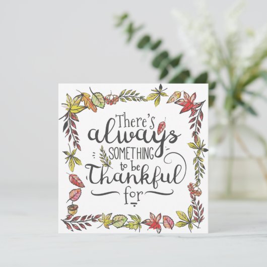 Altijd iets om dankbaar voor te zijn | Uitnodiging (Staand voorkant)