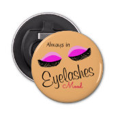 altijd in de wimpers canvas tas button flesopener (Voorkant)