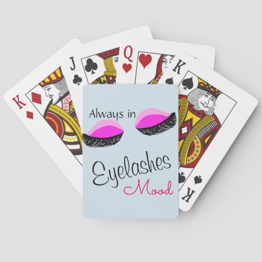 altijd in de wimpers canvas tas pokerkaarten (Achterkant)