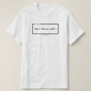Altijd in jezelf geloven Morse Code T-shirt