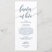 Altijd in liefde, plaats-instelling Dank je kaarte Programmakaart (Voorkant)