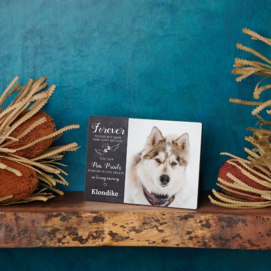 Altijd in liefdevolle herinnering Aangepaste foto  Fotoplaat (Zijkant)