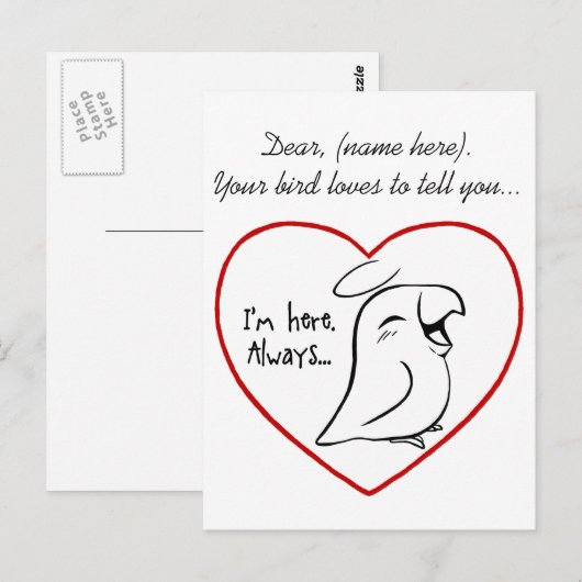 Altijd in mijn hart briefkaart (Voorkant / Achterkant)